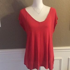 Women’s Large Mossimo Red Oversized V-Neck